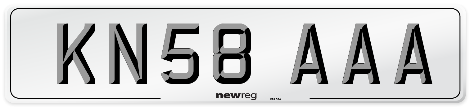 KN58 AAA Number Plate from New Reg